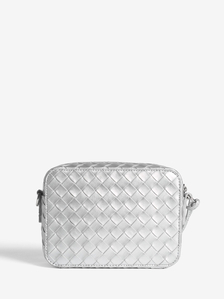 فضي - Love & Roses Cross-Body Bag with Pocket - صورة 2 من 6 فضي - Love & Roses Cross-Body Bag with Pocket - صورة 2 من 6
