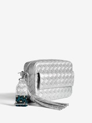 فضي - Love & Roses Cross-Body Bag with Pocket - صورة 3 من 6