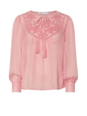 M&Co Pink Petite Long Sleeve Boho Blouse - Image 5 of 5