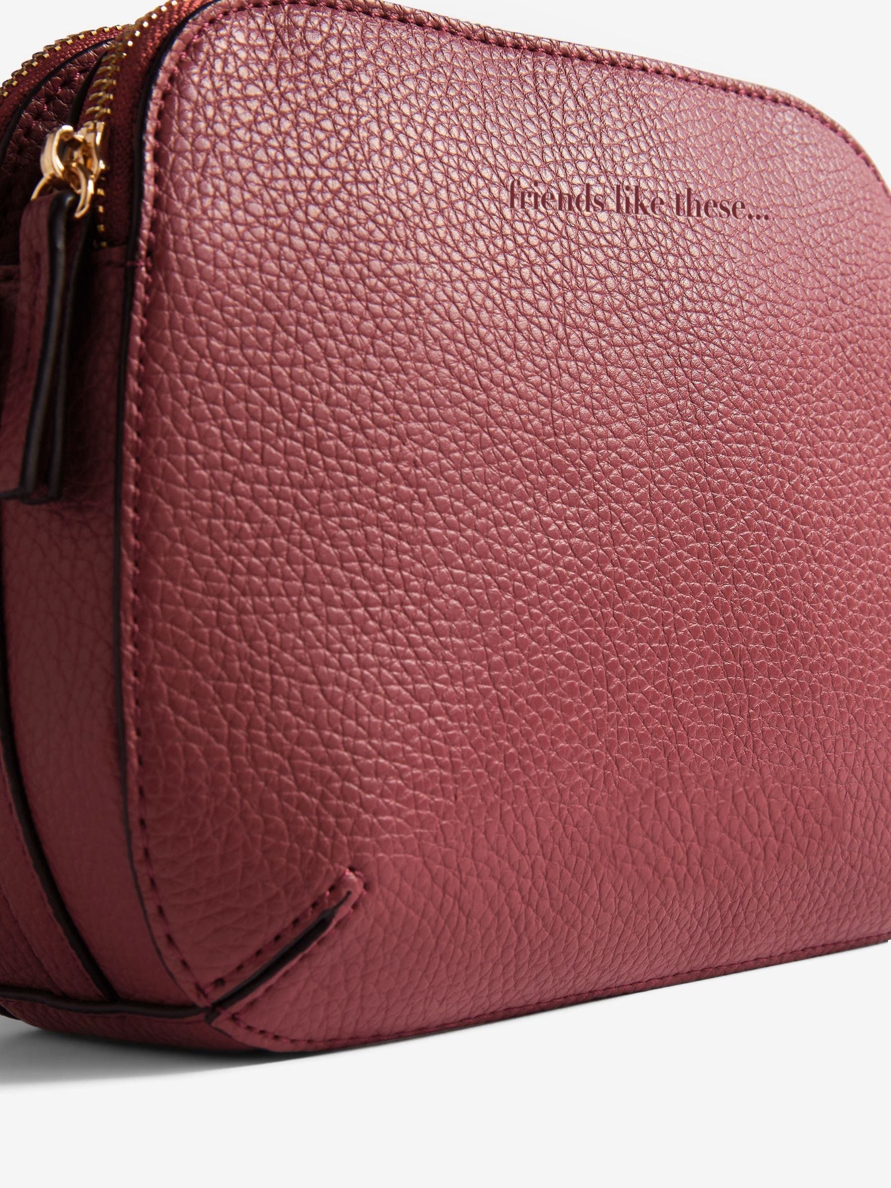 Buy Friends Like These Burgundy Red Double Compartment Cross-Body