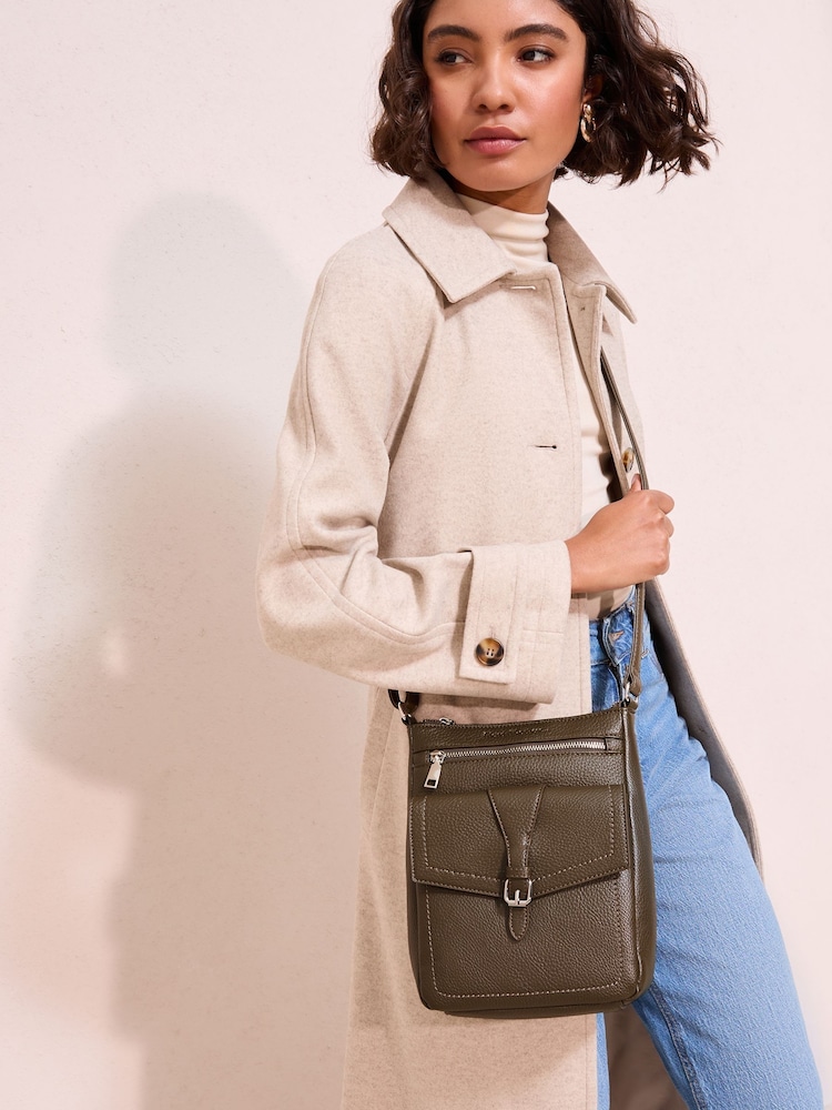Friends Like These Khaki Green Mini Messenger Cross-Body Bag - Image 2 of 6