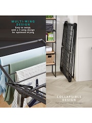 Swan Black Stealth Multi Wing Airer - Image 5 of 13