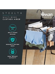 Swan Black Stealth Multi Wing Airer - Image 7 of 13