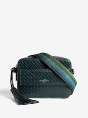 Love & Roses Green Cross-Body Bag with Pocket - Image 1 of 6
