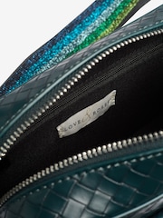 Love & Roses Green Cross-Body Bag with Pocket - Image 5 of 6