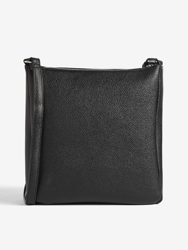 Friends Like These Black Medium Faux Leather Messenger Bag - Image 5 of 5