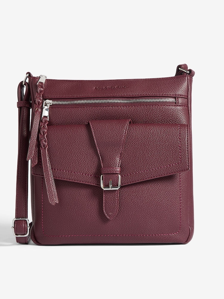 Friends Like These Tan Brown Medium Faux Leather Messenger Bag - Image 1 of 6