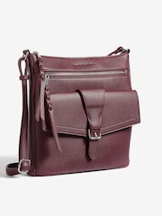 Friends Like These Tan Brown Medium Faux Leather Messenger Bag - Image 3 of 6