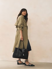 Black Structured Tote Bag - Image 3 of 7