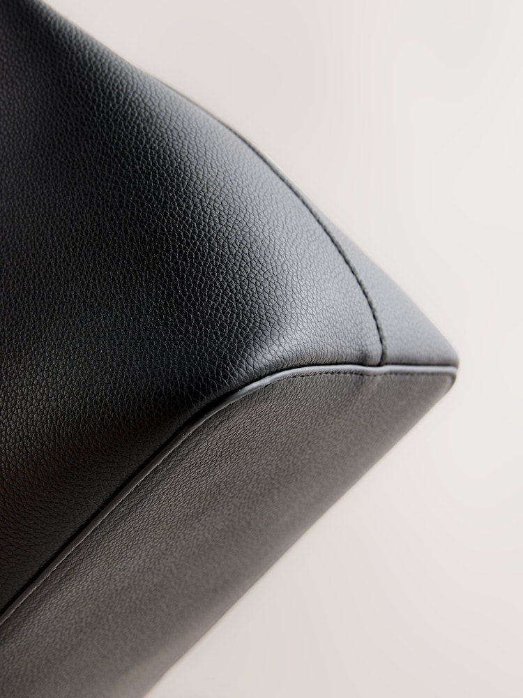 Black Structured Tote Bag - Image 7 of 7