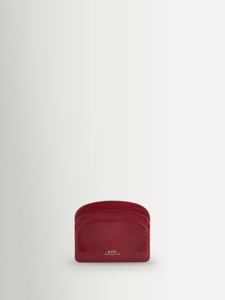 A.P.C. Red Half-Moon Card Holder - Image 1 of 1 A.P.C. Red Half-Moon Card Holder - Image 1 of 1