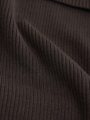 Chocolate Brown Maternity Bardot Dress - Image 4 of 4