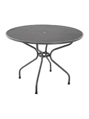 Pacific Grey Carlo Round Garden 4 Seater Dining Table and Chair Cushions Set - Image 3 of 5