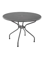 Pacific Grey Carlo Round Garden 4 Seater Dining Table and Chair Set - Image 4 of 4