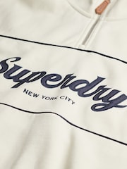 Superdry Cream Country Club Loose 1/4 Zip Sweatshirt - Image 5 of 5