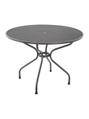 Pacific Grey Savoy Garden Round 4 Seater Dining Table and Chair Cushions Set - Image 3 of 6
