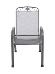 Pacific Grey Savoy Garden Round 4 Seater Dining Table and Chair Cushions Set - Image 4 of 6