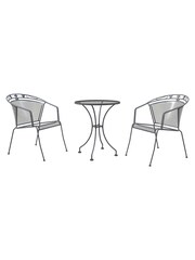 Pacific Grey Elegance Garden Table and Chair Bistro Set Set - Image 2 of 4
