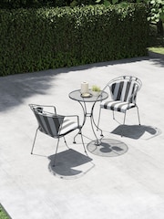 Pacific Grey Elegance Garden Table and Chair Bistro Set with Cushions - Image 1 of 5