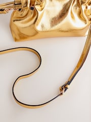 Gold Ruched Clutch Bag - Image 4 of 5