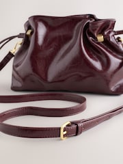 Burgundy Ruched Clutch Bag - Image 7 of 8