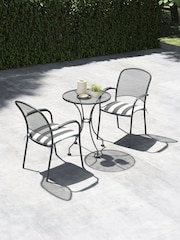 Pacific Grey Carlo Garden Table and Chair Bistro Set with Cushions - Image 1 of 5