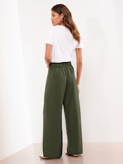 Lipsy Khaki Belted Wide Leg Trousers - Image 4 of 4