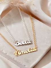 Posh Totty Designs Gold Tone Curved Name Necklace - Image 2 of 3