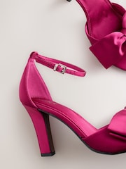 Pink Forever Comfort® Satin Bow Block Heeled Sandals - Image 10 of 10
