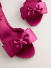 Pink Forever Comfort® Satin Bow Block Heeled Sandals - Image 9 of 10