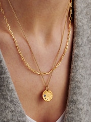 Posh Totty Designs Mummy And Baby Gold Tone Confetti Disc Necklace - Image 2 of 4