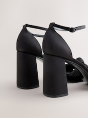 Black Forever Comfort® Twist Heeled Platform Sandals - Image 4 of 5