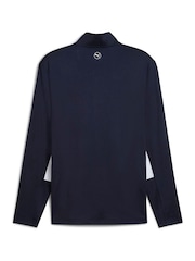 Puma Blue Mens Pure 2.0 Golf Quarter-Zip Top - Image 2 of 2