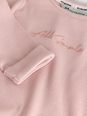 وردي - smALLSAINTS Ribbed Bodysuit and Trousers Baby Girls Set - صورة 12 من 13