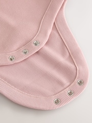 smALLSAINTS Pink Ribbed Bodysuit and Trousers Baby Girls Set - Image 8 of 8