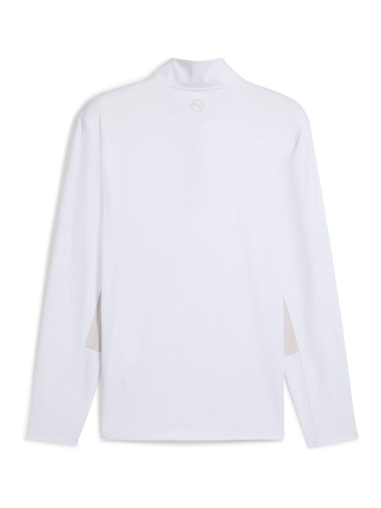 Puma White Mens Pure 2.0 Golf Quarter-Zip Top - Image 2 of 2