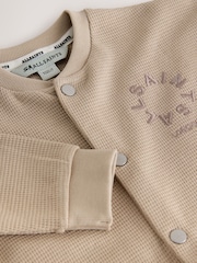 smALLSAINTS Neutral Tierra Textured Long Sleeve Baby Boys Romper - Image 9 of 10