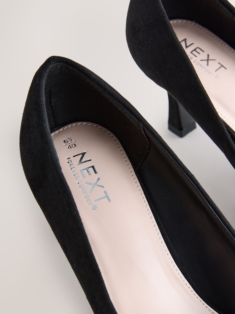 Black Suede Forever Comfort® Leather Jewel Trim Pointed Court Heels - Image 5 of 5 Black Suede Forever Comfort® Leather Jewel Trim Pointed Court Heels - Image 5 of 5