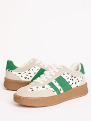 Friends Like These White Spot Standard Fit Lace-Up Retro Gumsole Sports Trainers - Image 3 of 5
