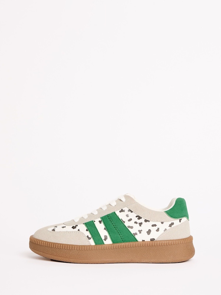 Friends Like These White Spot Standard Fit Lace-Up Retro Gumsole Sports Trainers - Image 5 of 5 Friends Like These White Spot Standard Fit Lace-Up Retro Gumsole Sports Trainers - Image 5 of 5