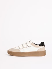 Friends Like These White Velcro Retro Gumsole Sports Trainers - Image 5 of 5