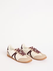 Friends Like These White Slim Runner Lace-Up Retro Gumsole Sports Trainers - Image 4 of 5
