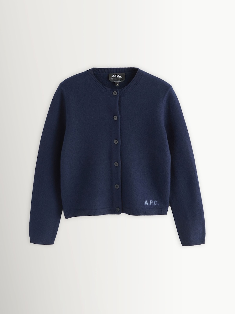A.P.C. Blue Mila Wool Cardigan - Image 1 of 1