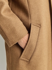 A.P.C. Brown Gaia Wool Long Coat - Image 5 of 7