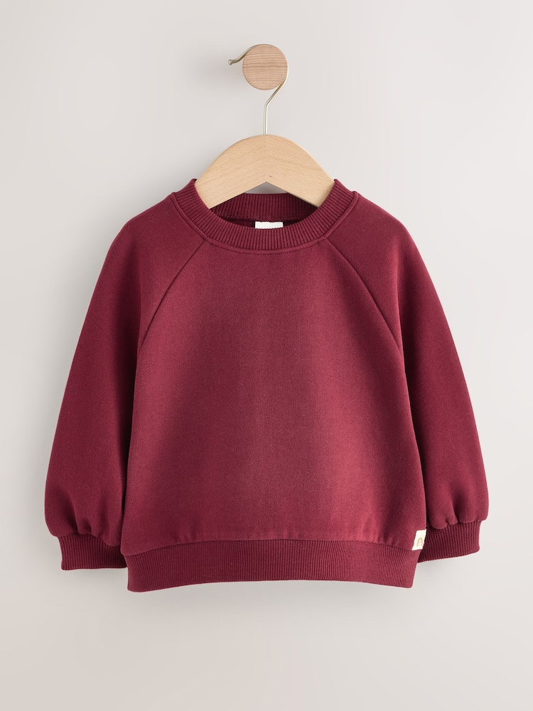 Burgundy Red Crew Sweatshirt (3mths-7yrs) - Image 1 of 4