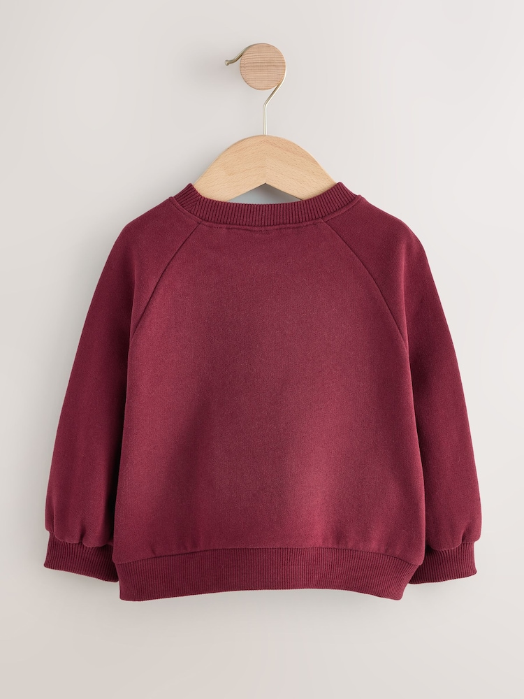 Burgundy Red Crew Sweatshirt (3mths-7yrs) - Image 2 of 4