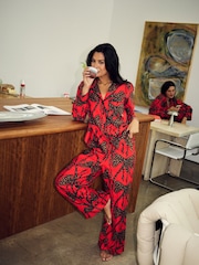 Never Fully Dressed Red Bow Button Through Pyjamas - Image 2 of 5
