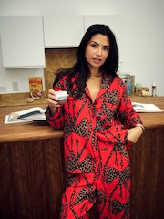 Never Fully Dressed Red Bow Button Through Pyjamas - Image 3 of 5
