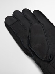 Barbour® Black Leather Utility Gloves - Image 2 of 4