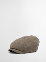 Barbour® Brown Fyne Baker Boy Cap - Image 1 of 7